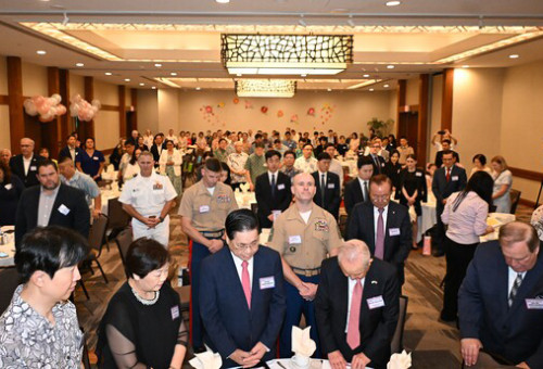 한·미 교계 지도자들이 한 자리에 모여 한반도 평화와 한미동맹 강화를 위해 기도했다.                        여의도순복음교회 제공