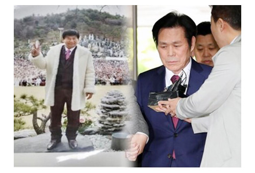 신도 성폭행 혐의로 징역형을 선고 받은 JMS 정명석(왼쪽)과 만민중앙교회 이재록. 