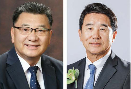 회장 최영봉목사(왼쪽사진). 수석부회장 샘신목사